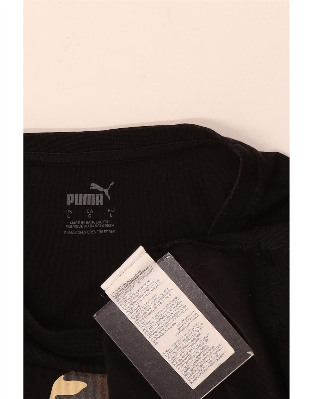 Puma T-shirt graphique pour hommes, grand, noir, coton