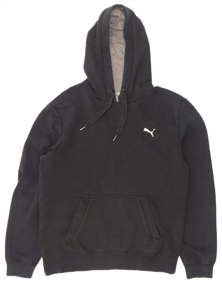 Puma Pull à capuche pour homme en coton noir moyen