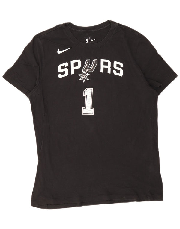 Nike San Antonio Spurs T-shirt graphique pour homme XL Noir Coton