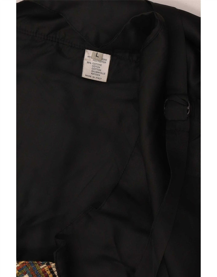 gilet homme vintage grand polyester géométrique marron
