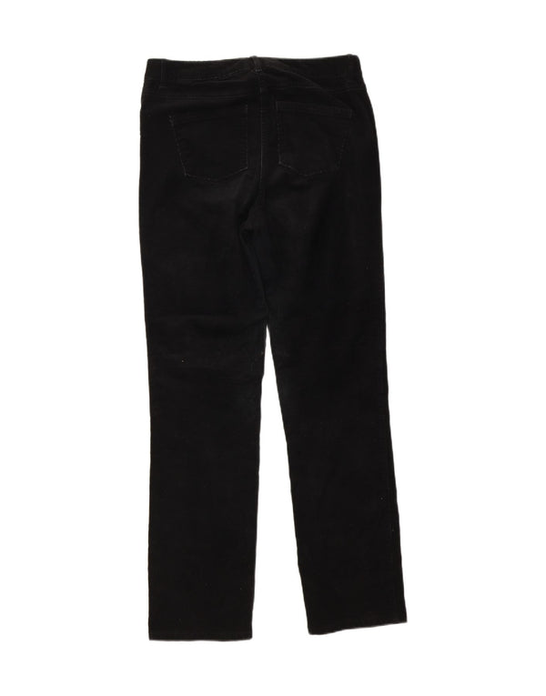 Marks & Spencer Pantalon droit en velours côtelé pour femme UK 10 Small W30 L29 Noir