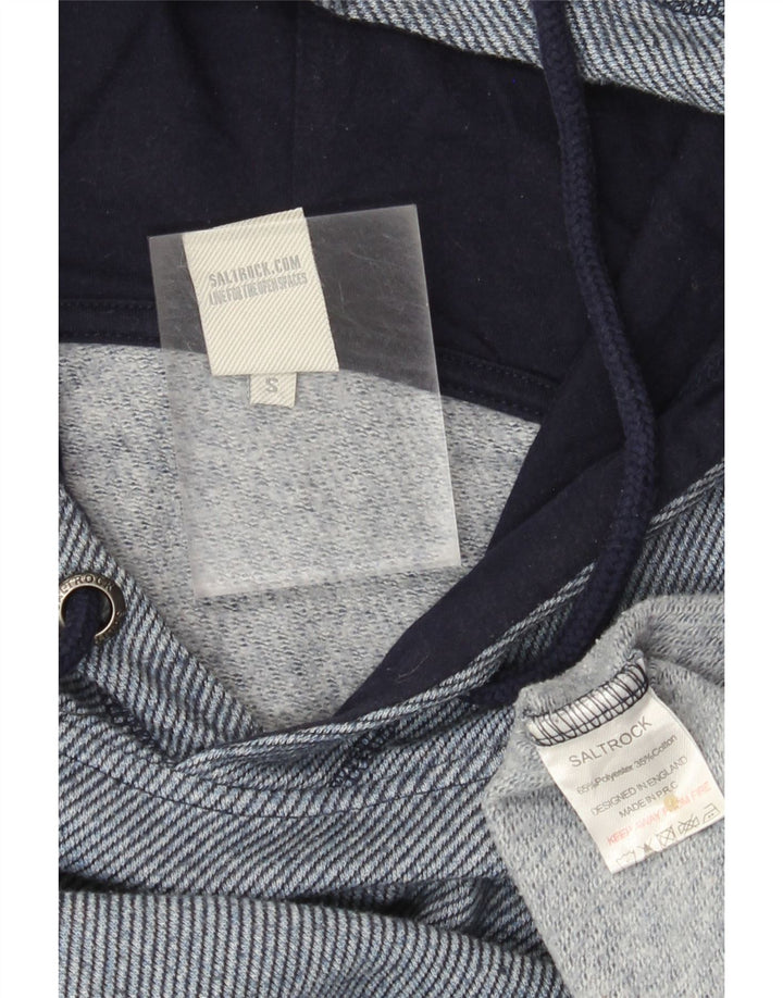 Saltrock Pull à capuche pour homme en polyester à fines rayures bleues