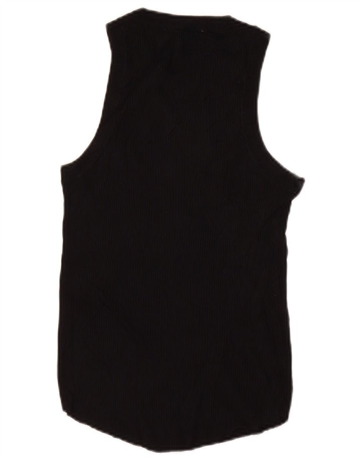 Zara Femme Débardeur UK 12 Medium Noir Viscose