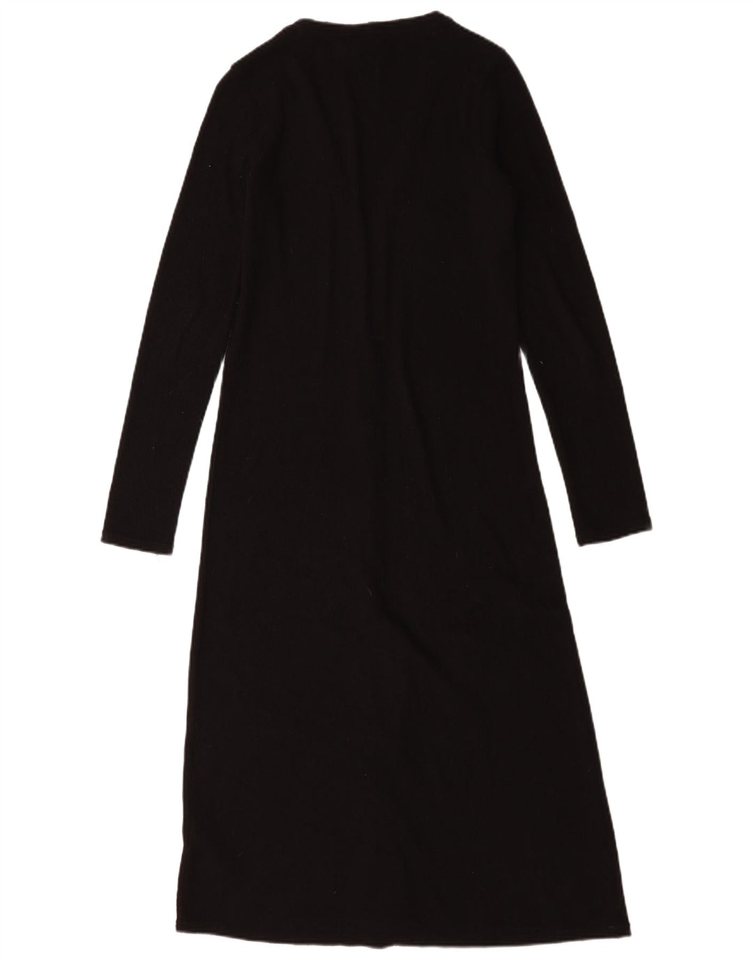 Zara Womens Longline Cardigan Sweater UK 10 Petit Noir Polyester