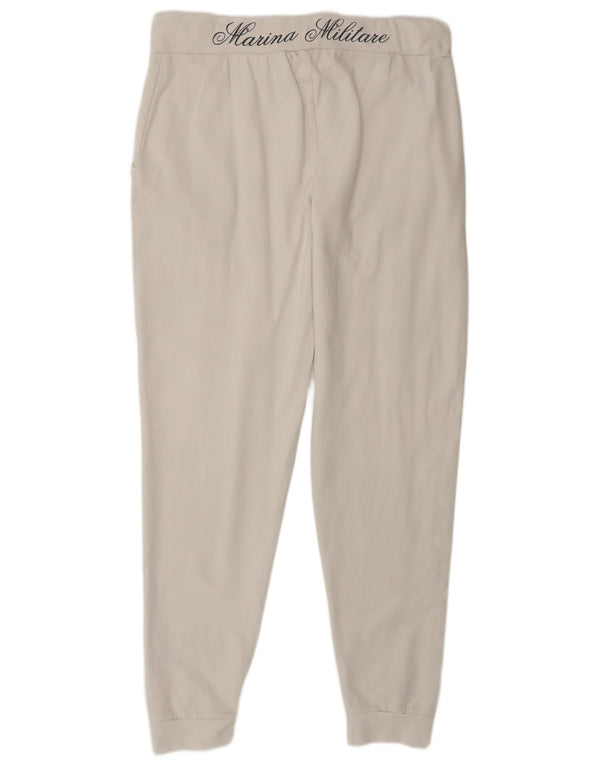 MARINA MILITARE Pantalon de survêtement pour femme Joggers UK 16 Large Blanc