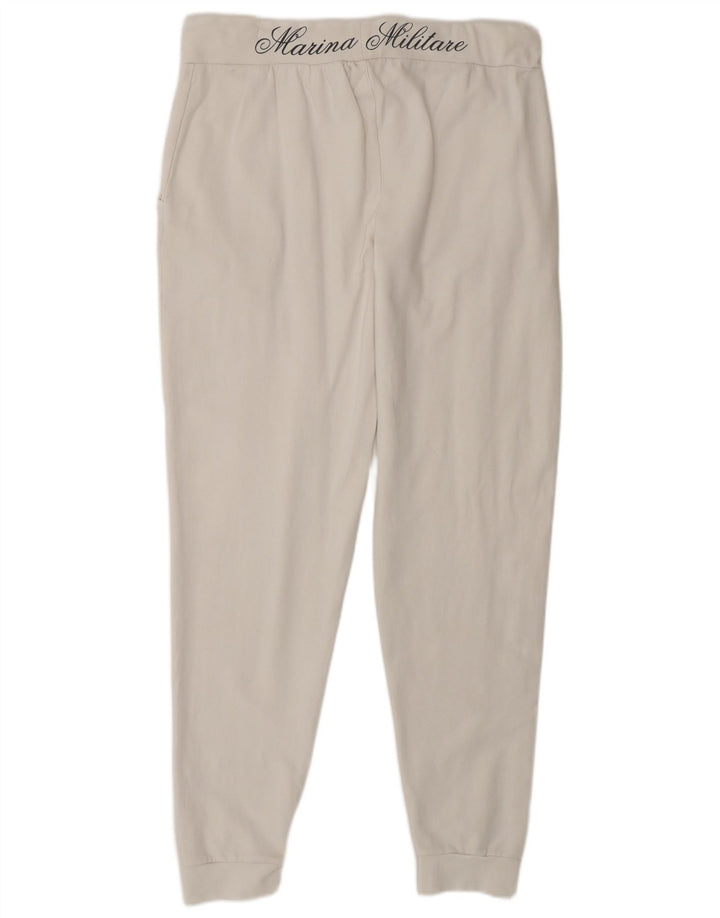 MARINA MILITARE Pantalon de survêtement pour femme Joggers UK 16 Large Blanc