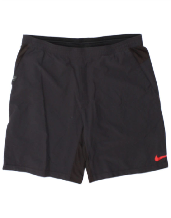 Nike Short de sport en nylon color block gris moyen |