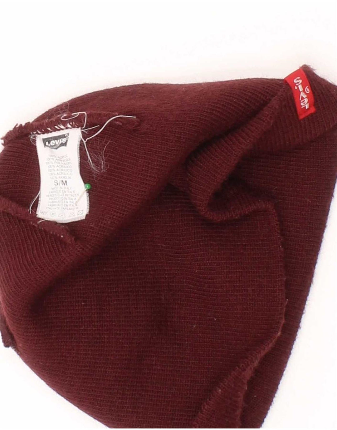 Levi's Bonnet Femme Acrylique Bordeaux Petit/Moyen