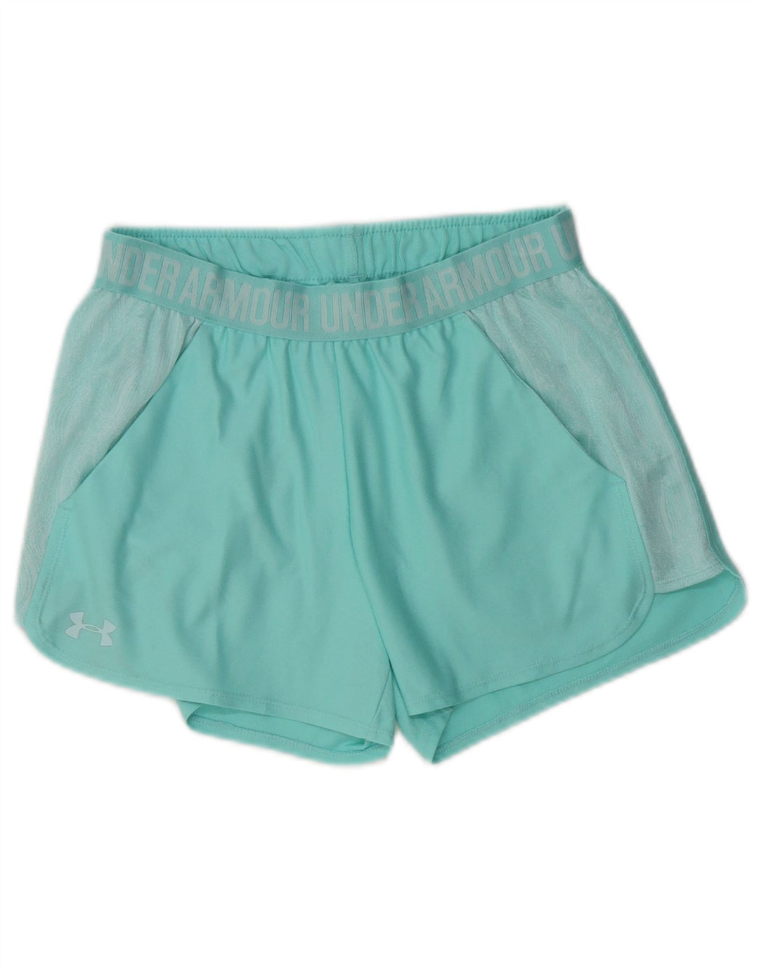 UNDER ARMOUR Short de sport Heat Gear Graphic pour femme UK 8 Small Turquoise