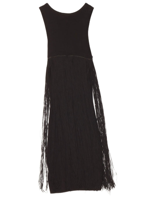 Topshop Robe longue sans manches pour femme UK 6 XS Noir Viscose