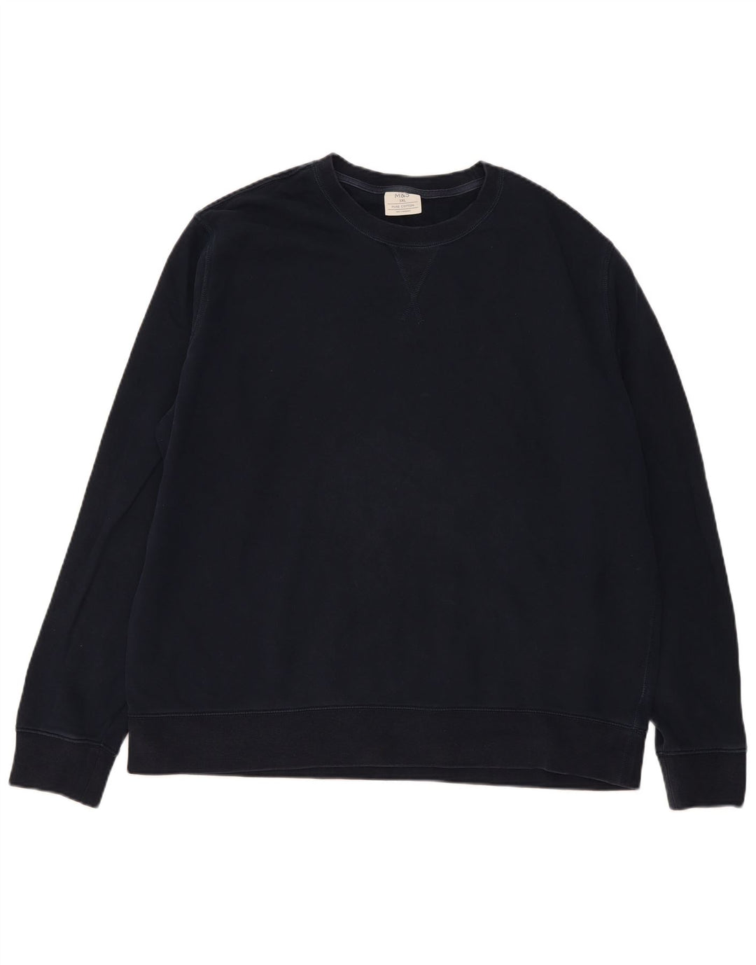 Marks & Spencer Sweat-shirt coupe classique pour homme en coton bleu marine 3XL