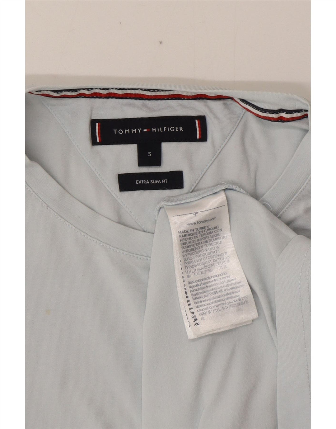 TOMMY HILFIGER T-Shirt Extra Slim Homme Petit Bleu Coton