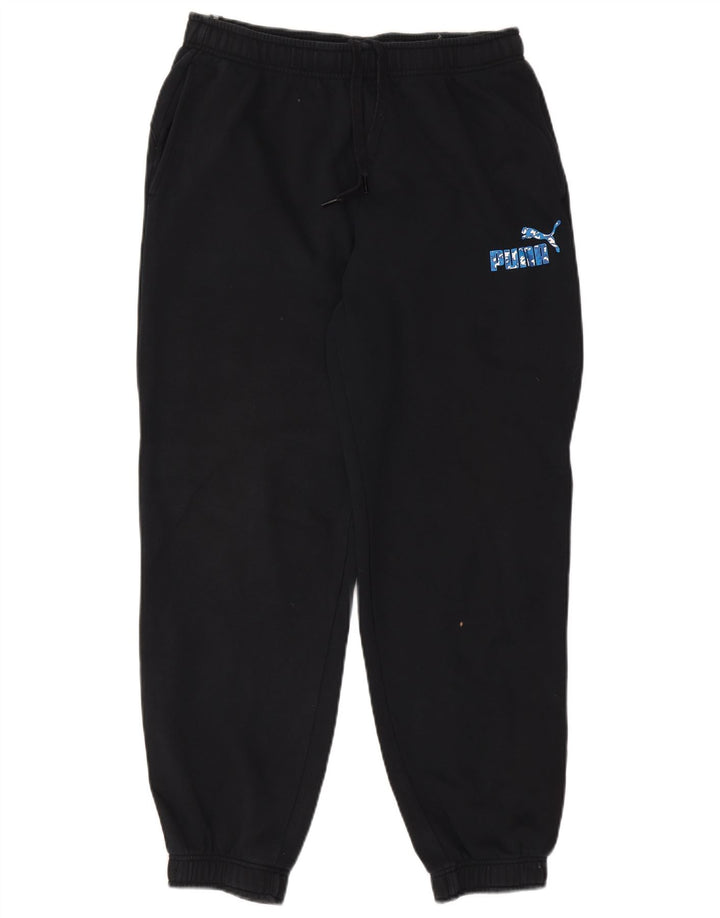 Puma Pantalon de survêtement pour homme en coton noir Taille L