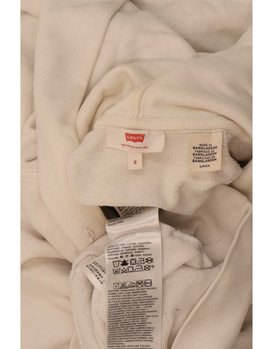 Levi's Pull à Capuche Graphic Homme Petit Blanc Coton