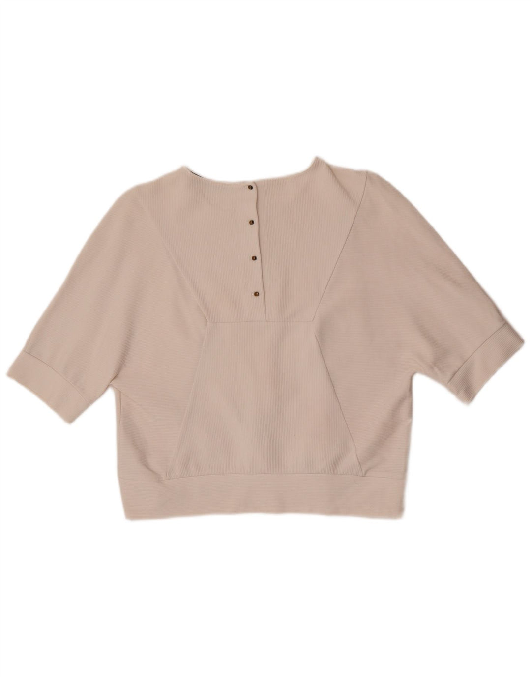 Zara Femme Chemisier Top UK 14 Moyen Blanc Coton
