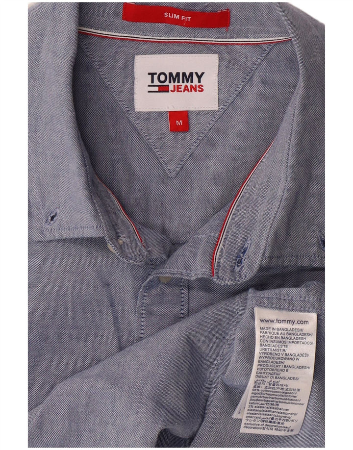 TOMMY HILFIGER Chemise Slim Fit Homme Bleu Moyen Coton