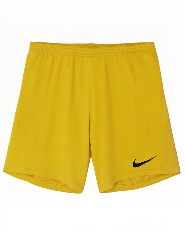 Short de sport Nike Dri Fit Slim pour hommes, petit, jaune, polyester