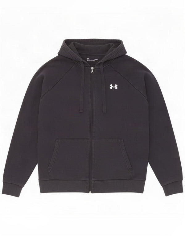 Under Armour Mens Zip Hoodie Sweater Large Navy Blue Cotton