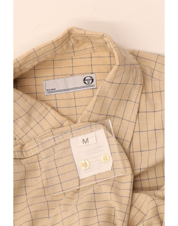 Sergio Tacchini Chemise Homme Coton à Carreaux Beige Moyen