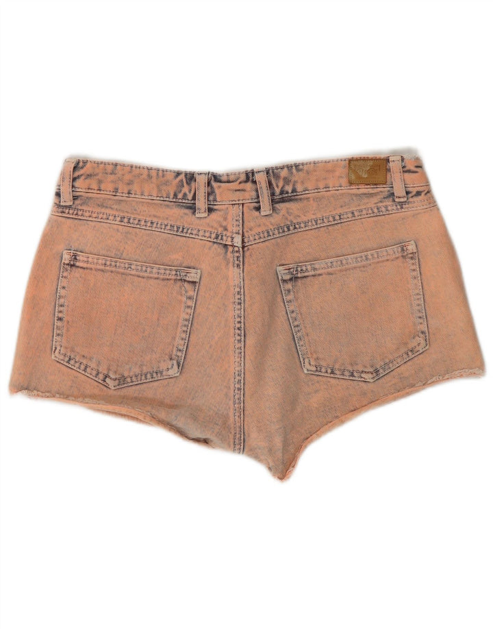 Zara Womens Denim Distressed Hot Pants EU 40 Moyen W30 Rose