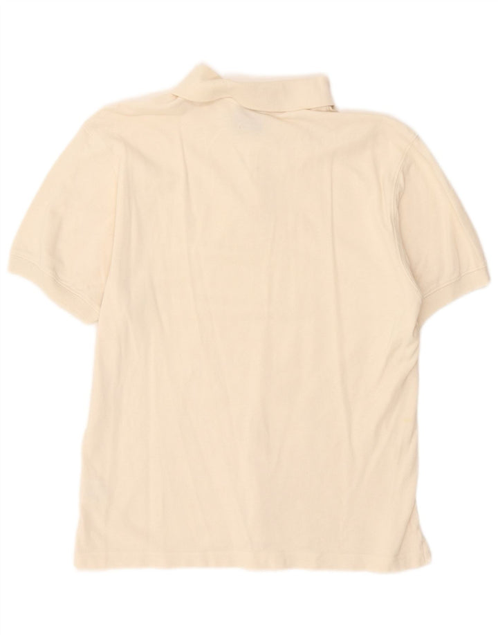 Champion Polo Homme Petit Blanc Cassé Coton
