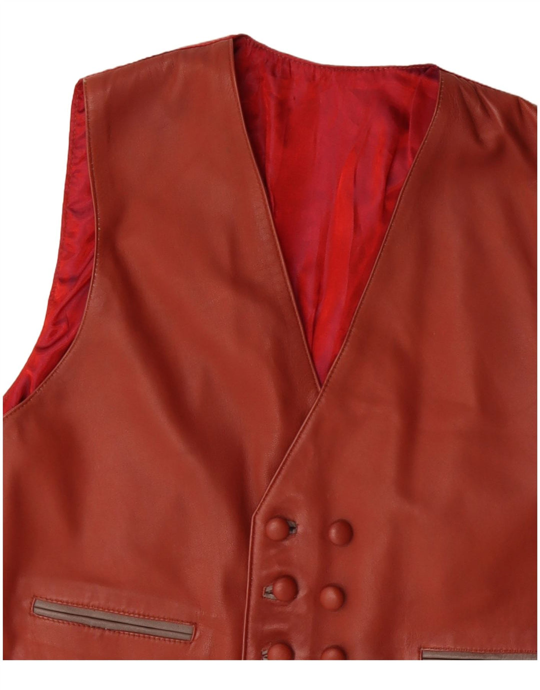 gilet en cuir homme vintage marron moyen
