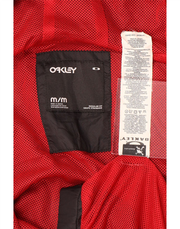 Oakley Veste de pluie à capuche coupe régulière pour homme UK 38 Medium Black Nylon