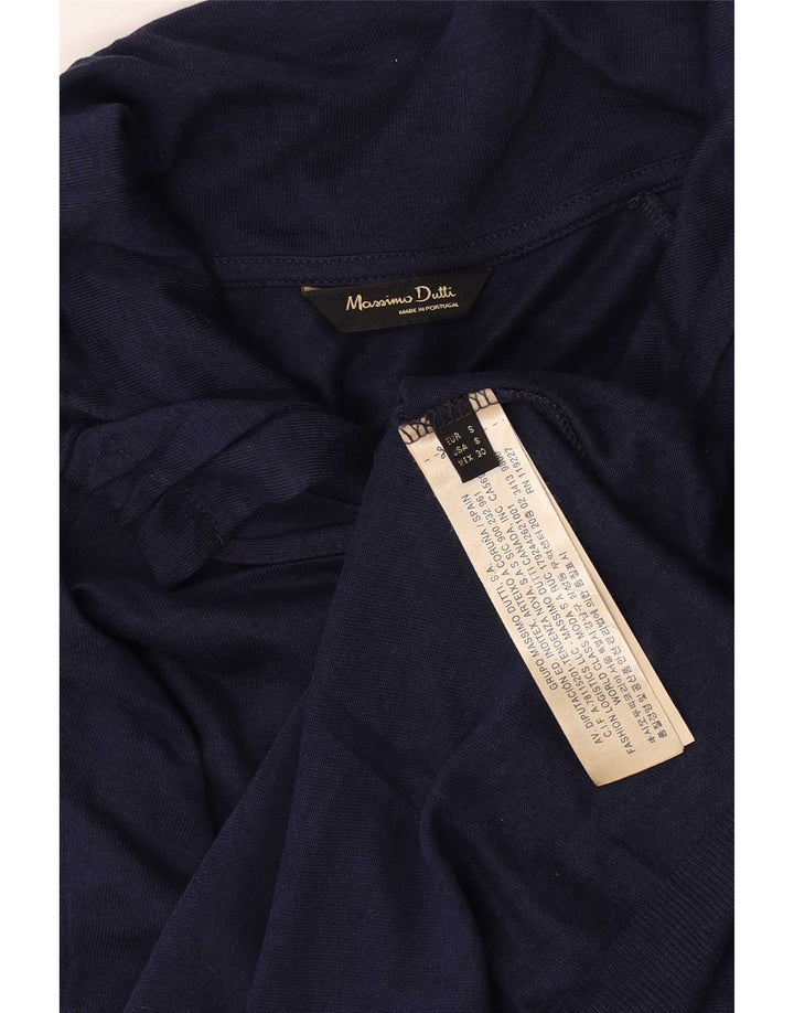 Massimo Dutti Veste de survêtement pour femme UK 10 Small Bleu Marine Lyocell