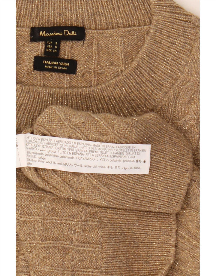 Massimo Dutti Pull surdimensionné à col rond pour femme UK 10 Petit Gris