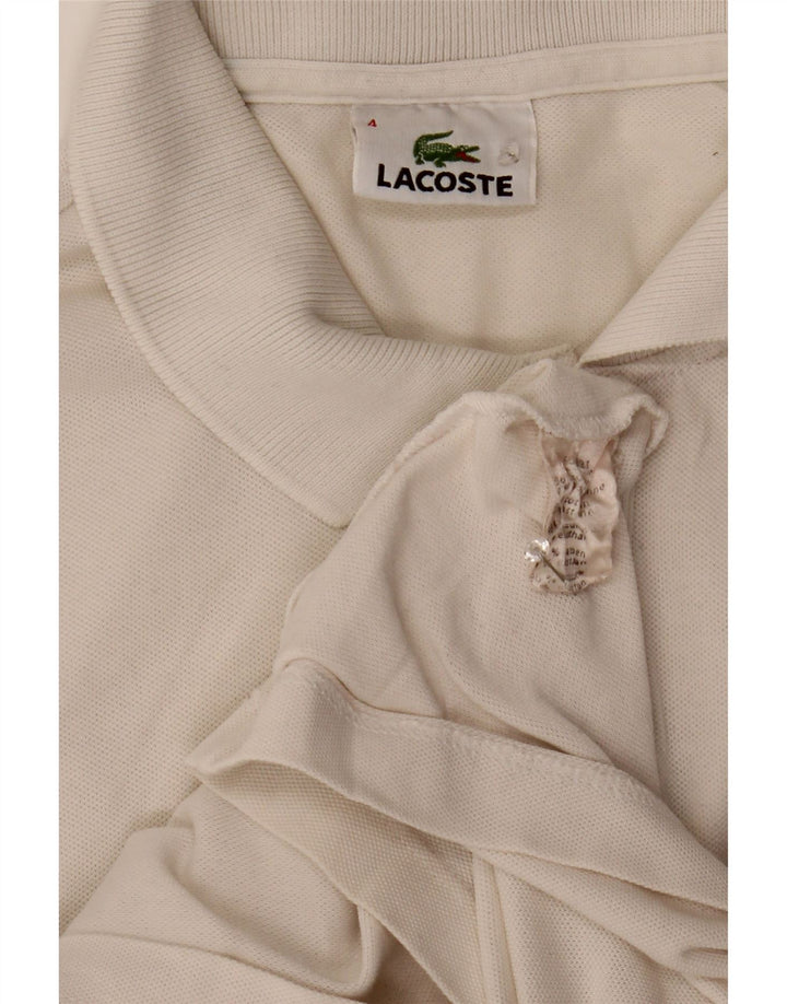 Lacoste Polo Homme Taille 4 Coton Blanc Moyen