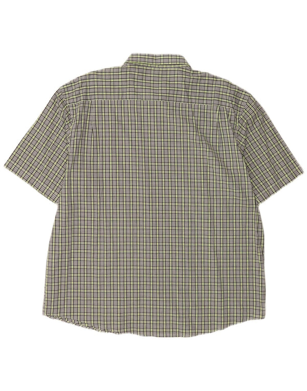 James Pringle Chemise de golf à manches courtes pour homme 2XL en coton à carreaux vert