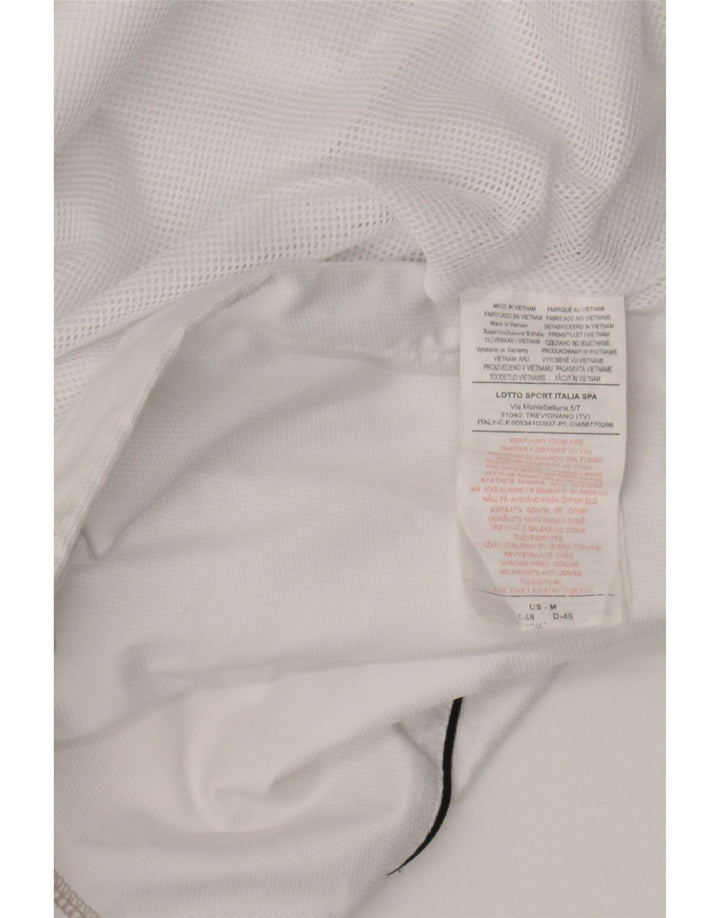 LOTTO Mens Rain Jacket IT 48 Medium White Polyester Vintage Lotto and Second-Hand Lotto from Messina Hembry 