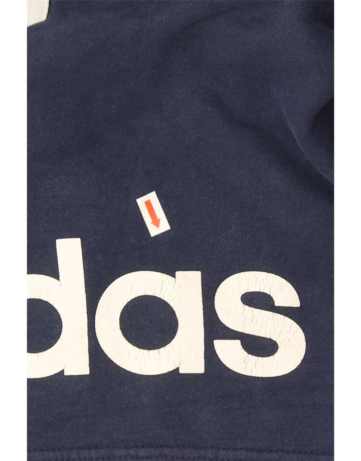 Adidas Short de sport graphique pour homme en coton bleu marine moyen