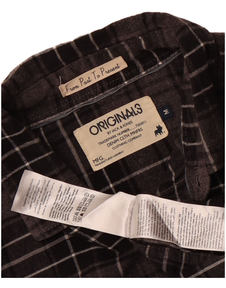 Jack & Jones Chemise Flanelle Homme Gris Moyen Plaid Coton