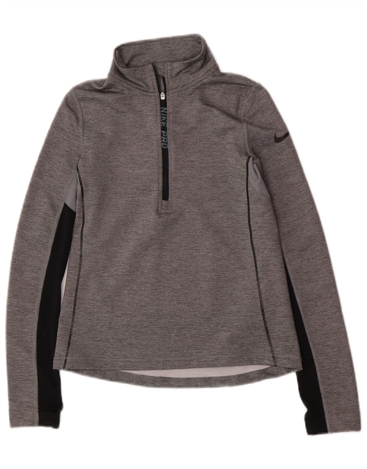 Haut de survêtement Nike pour fille 10-11 ans Gris moyen colour block