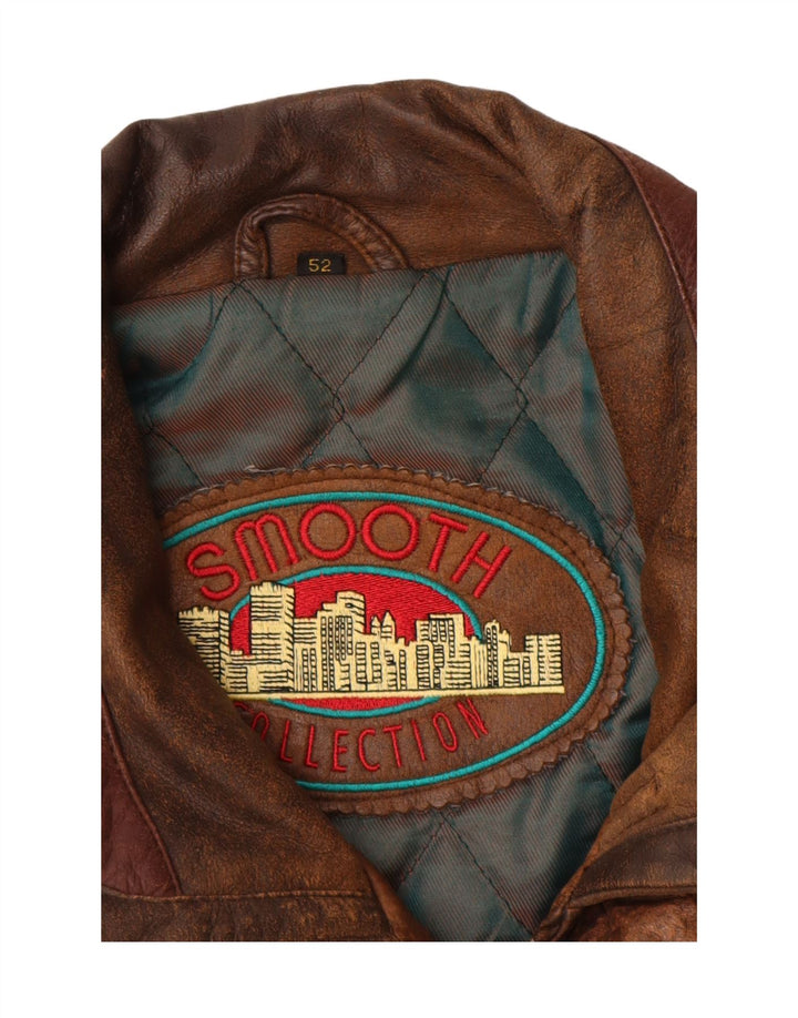 Veste en cuir homme vintage IT 52 XL Cuir marron