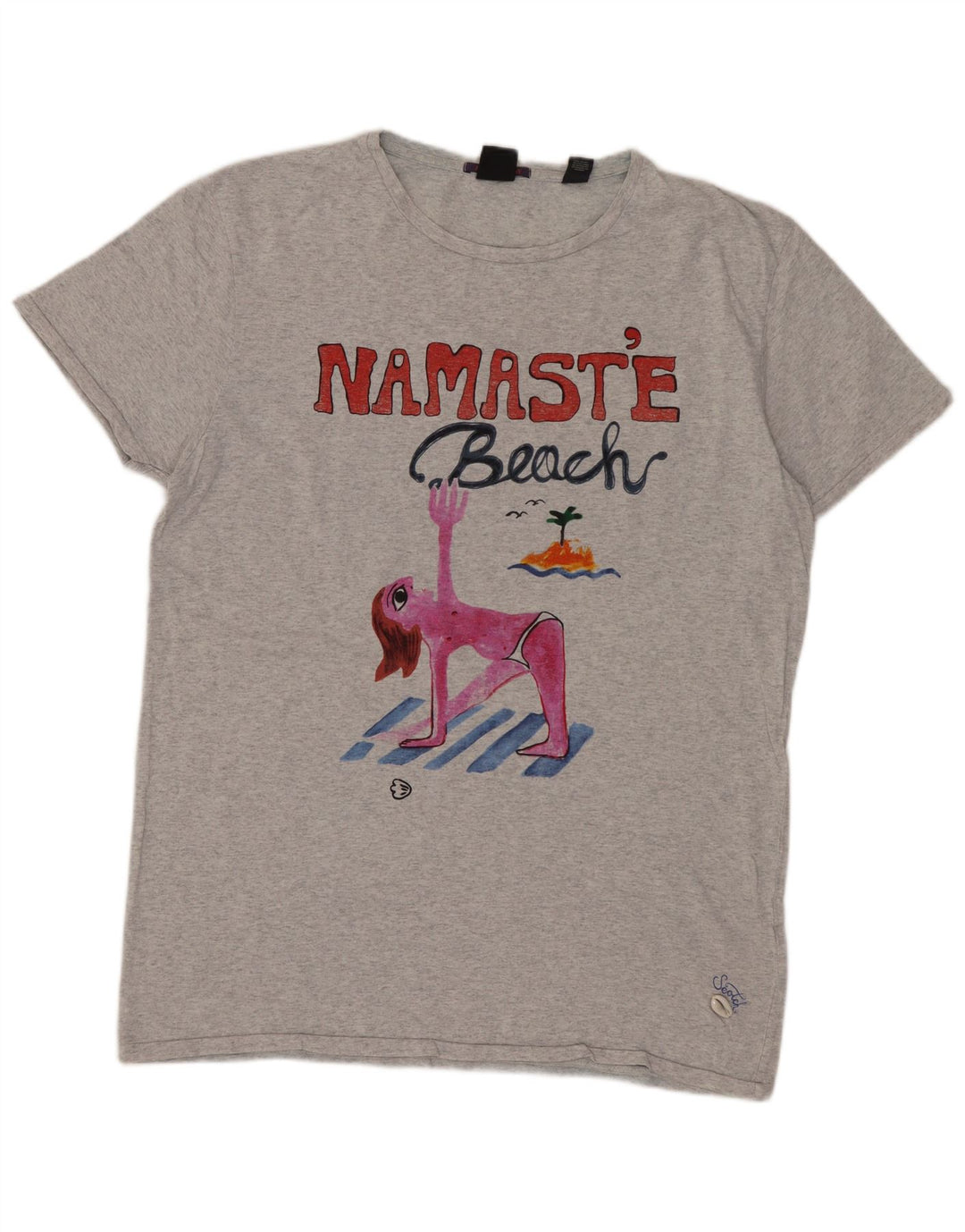 SCOTCH & SODA T-Shirt Graphique Homme Gris Moyen Coton