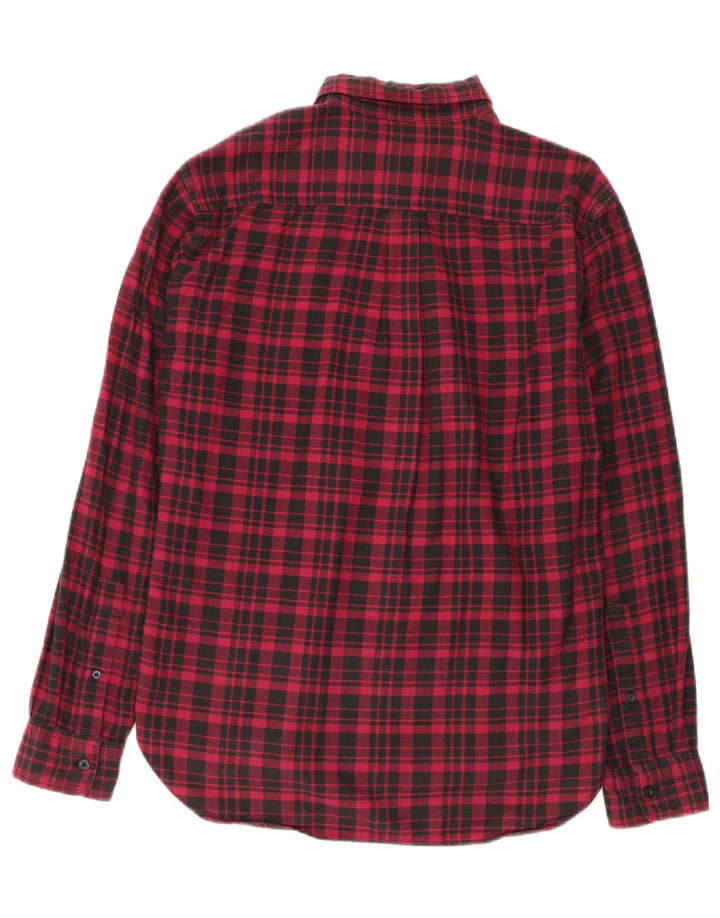 Dockers Chemise en Flanelle Coupe Standard Homme Rouge Moyen à Carreaux en Coton