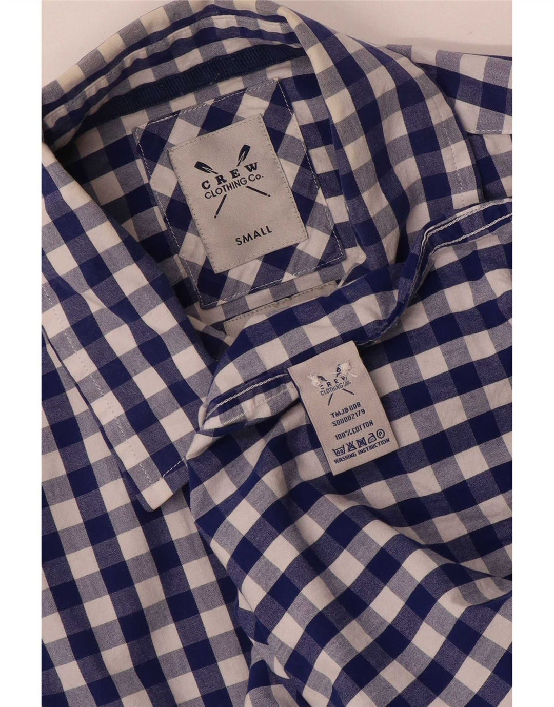 Crew Clothing Chemise Homme Petit Bleu Vichy Coton