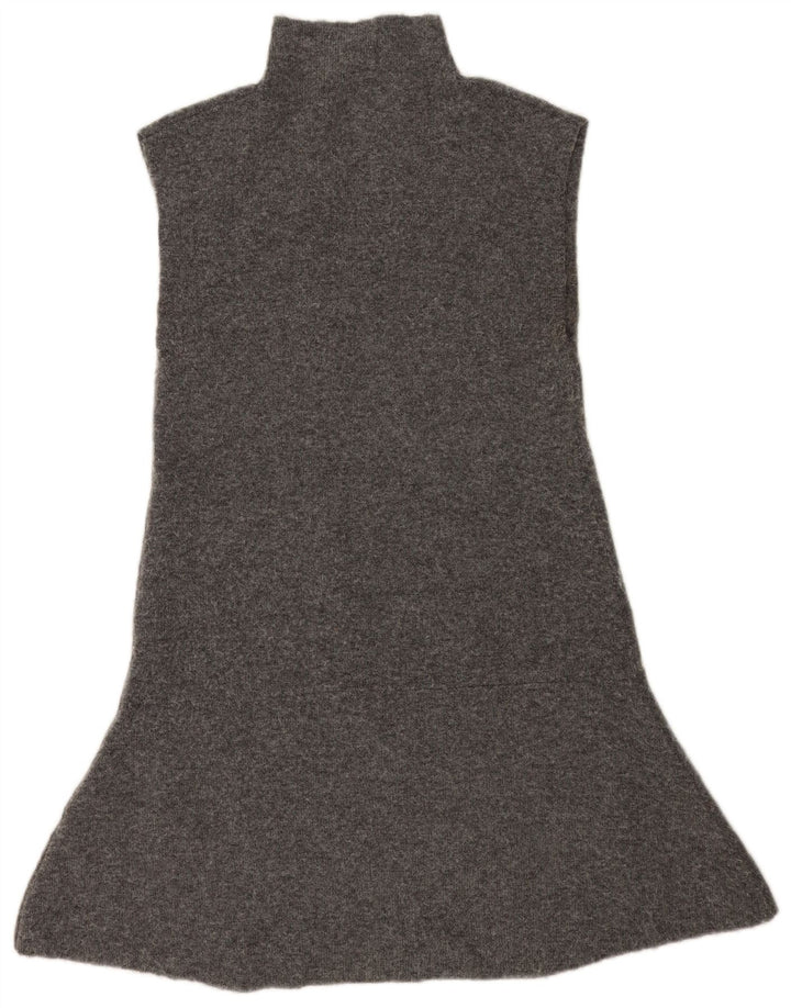 Zara Robe pull sans manches pour femme UK 44 Large Gris Polyester
