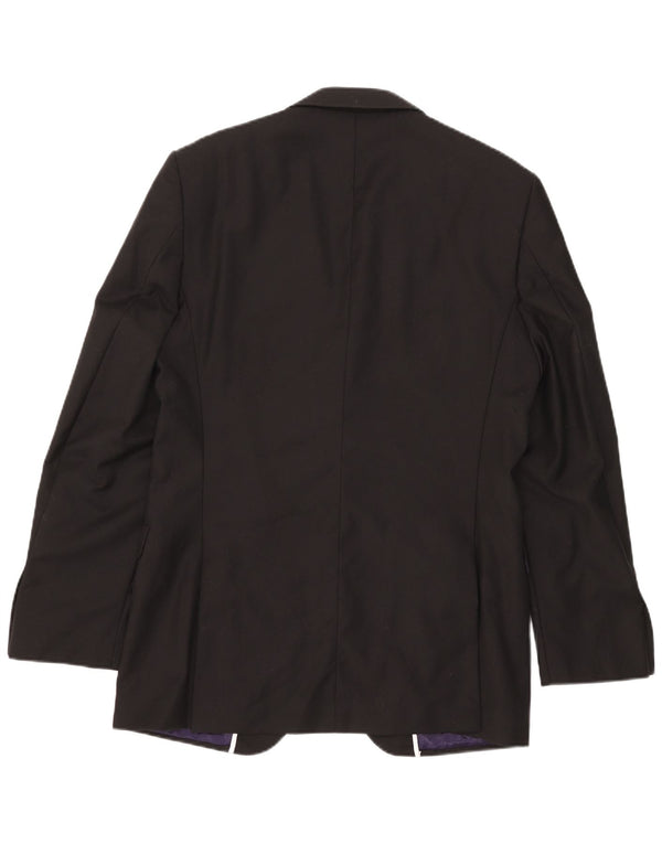 Marks & Spencer Veste blazer longue à 2 boutons pour homme UK 40 laine noire moyenne