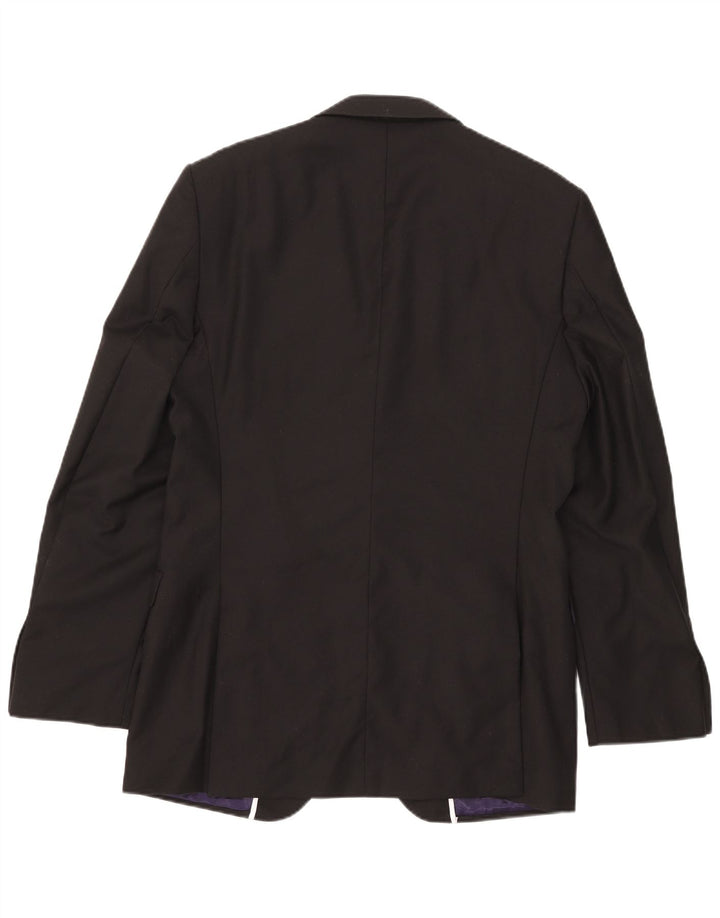 Marks & Spencer Veste blazer longue à 2 boutons pour homme UK 40 laine noire moyenne