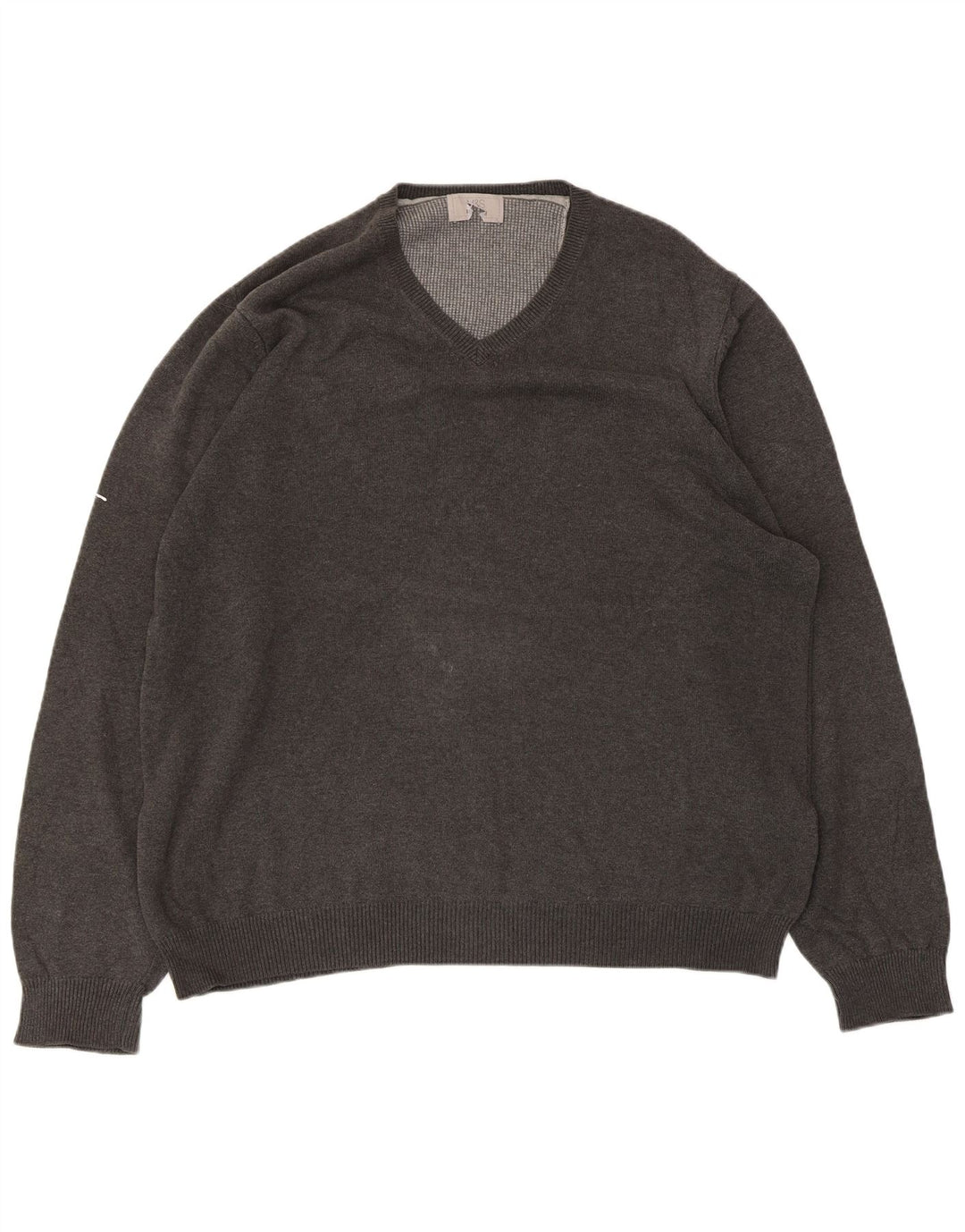 Marks & Spencer Pull col V pour homme XL Gris Coton