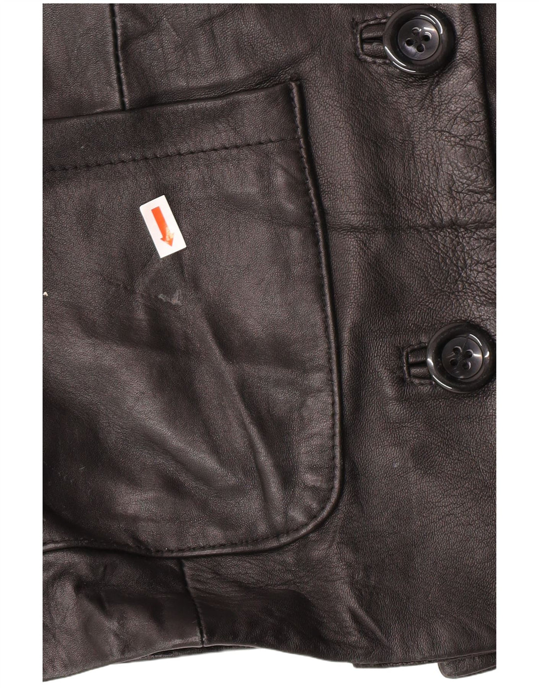 veste en cuir femme vintage IT 44 Medium Black Classic