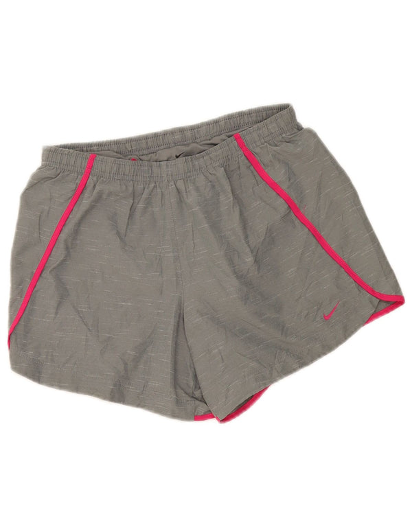 Nike Girls Dri Fit Standard Sport Shorts 13-14 Years XL Grey Flecked