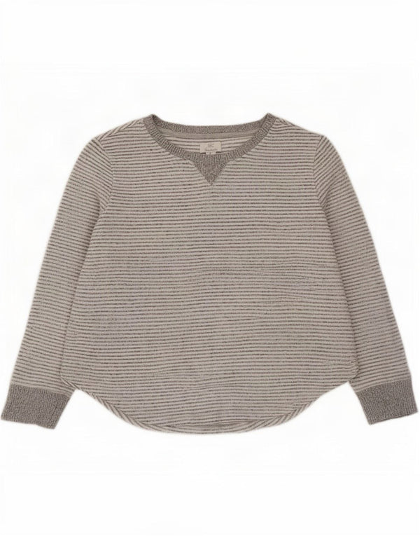 Fat Face Pull col bateau pour femme UK 46 Large Viscose rayée Gris