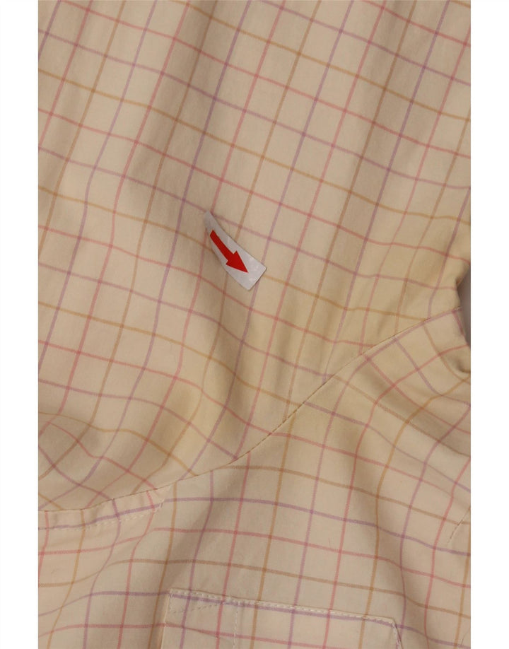 Gap Chemise à manches 3/4 pour femme UK 16 Grand carreaux beiges