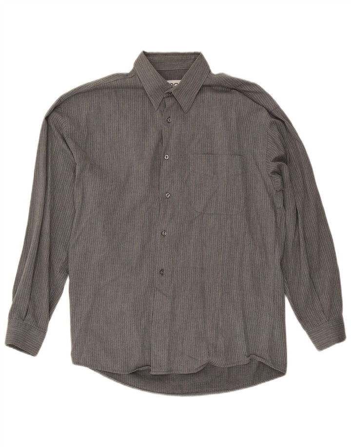 Tipo' S Chemise en flanelle pour homme à fines rayures grises