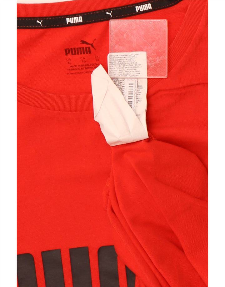 PUMA T-Shirt Graphique Homme XL Rouge Coton