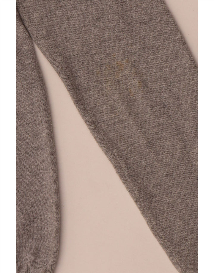 Zara Femme Cardigan Pull UK 10 Petit Gris Coton